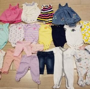 Lot of 21 items for 3 month old baby girl